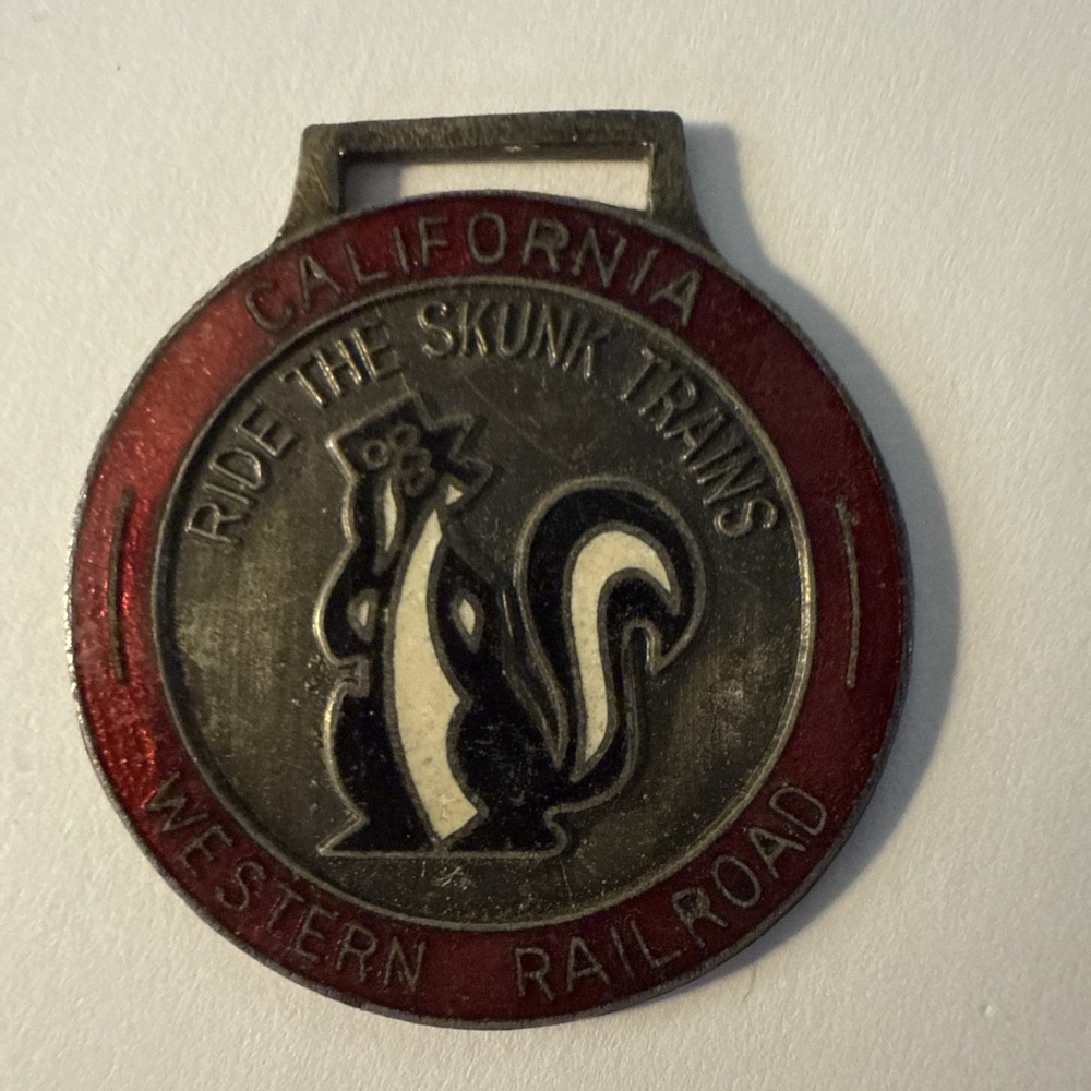 California Western Railway Railroad Co  Watch FOB New Leather Strap‎ Keyring
